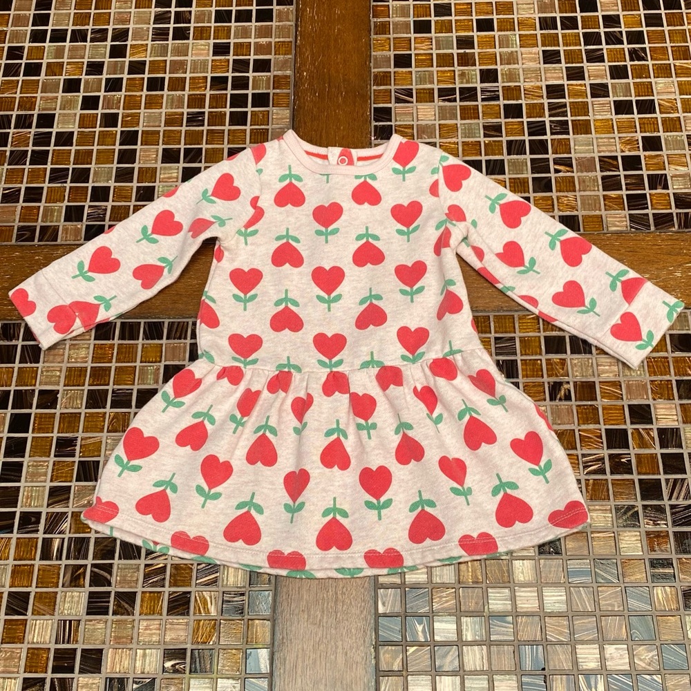 Baby Boden Heart Baby Girl Dress - Picture 2 of 6